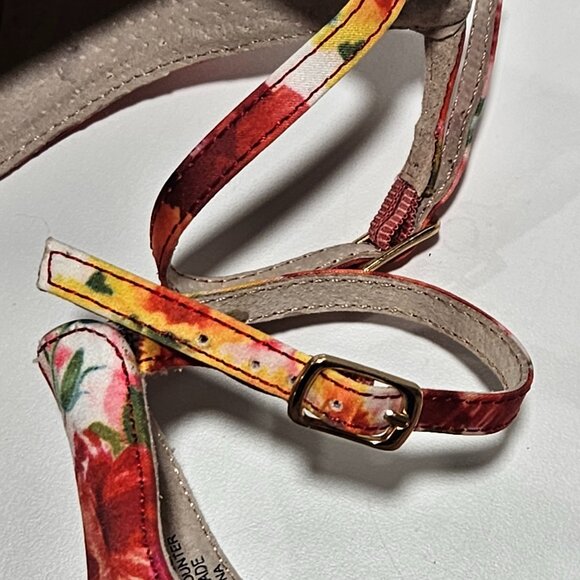 Betsey Johnson Floral Block Heel Dress Heels Women’s 6.5 Ankle Strap - Picture 7 of 11